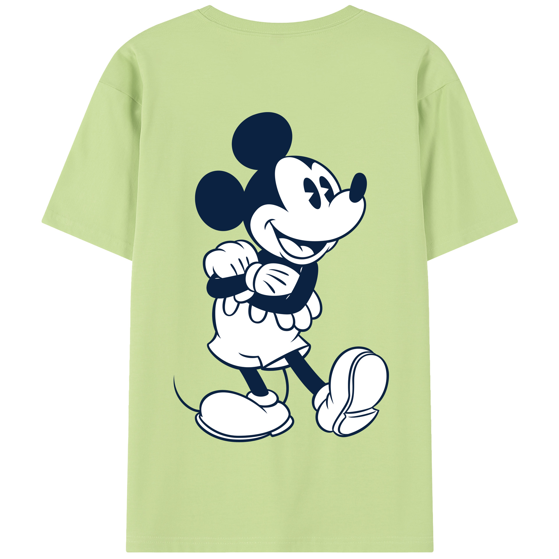 （画像用） ミッキーマウス Mickey Mouse 綿100％半袖Tシャツ（背面プリント）